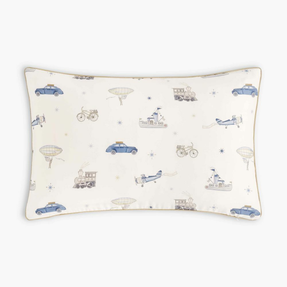 Transit Treasures Toddler Pillow - Blue
