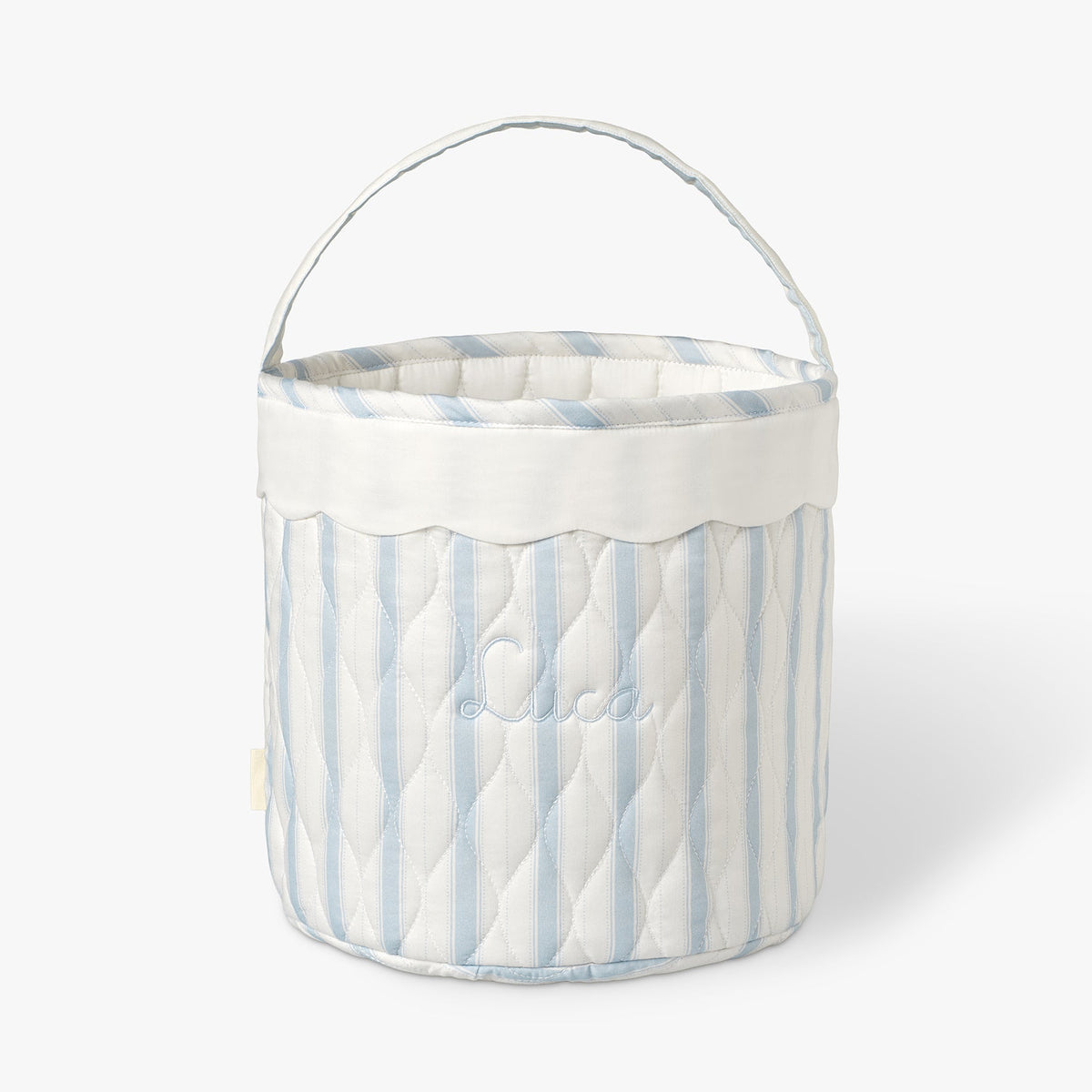 Quilted Storage Basket - Seaside Stripe
