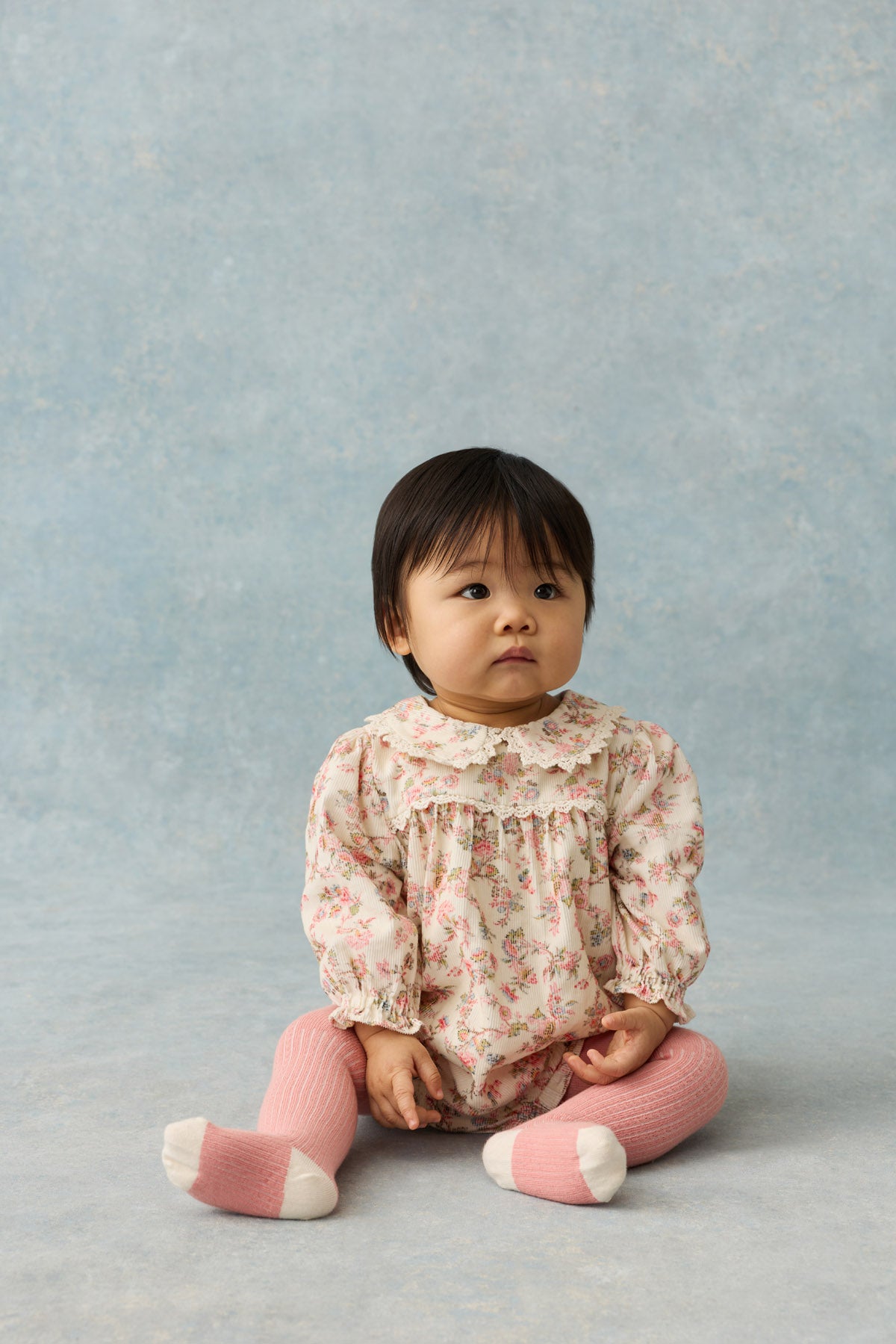 Chouchou Baby Romper in Cream Carnation Vale