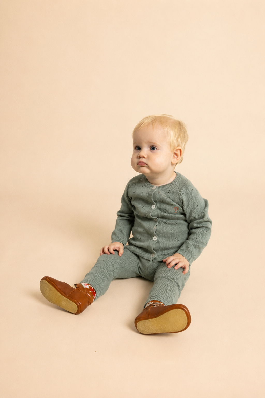 Clover Cardigan in Dusty Green