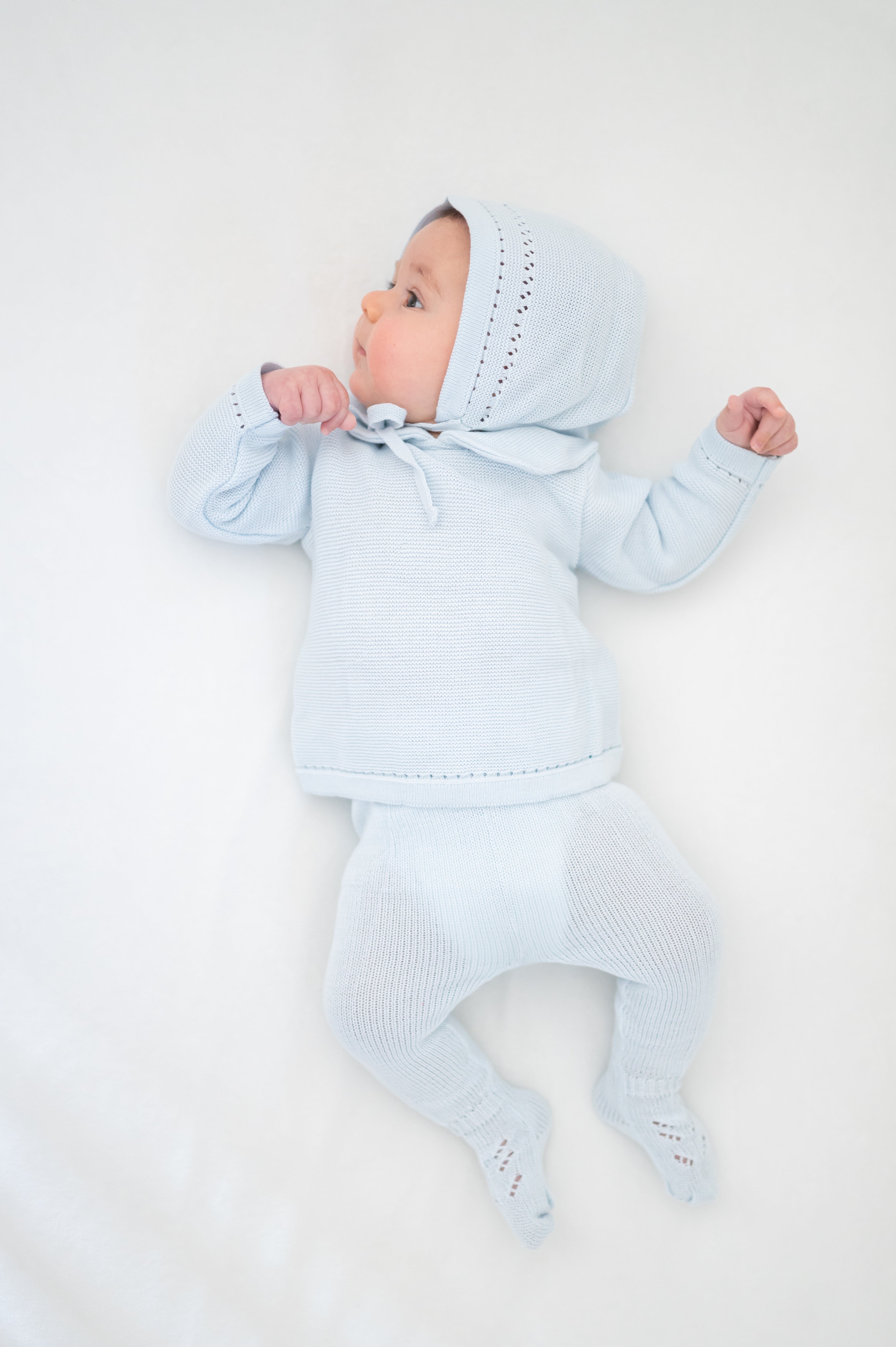 Knit Baby Sweater & Stockings Set