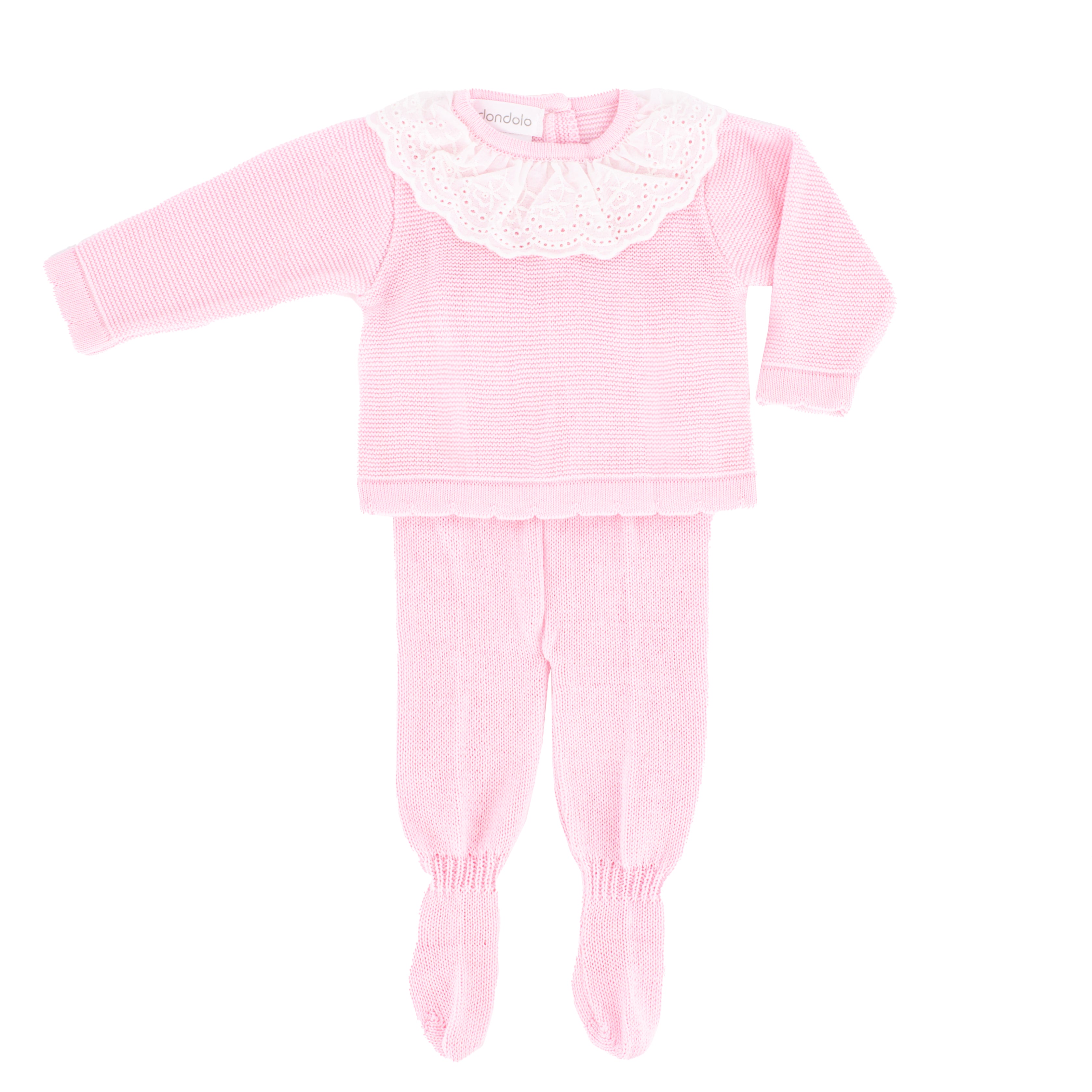 Knit Baby Sweater & Stockings Set