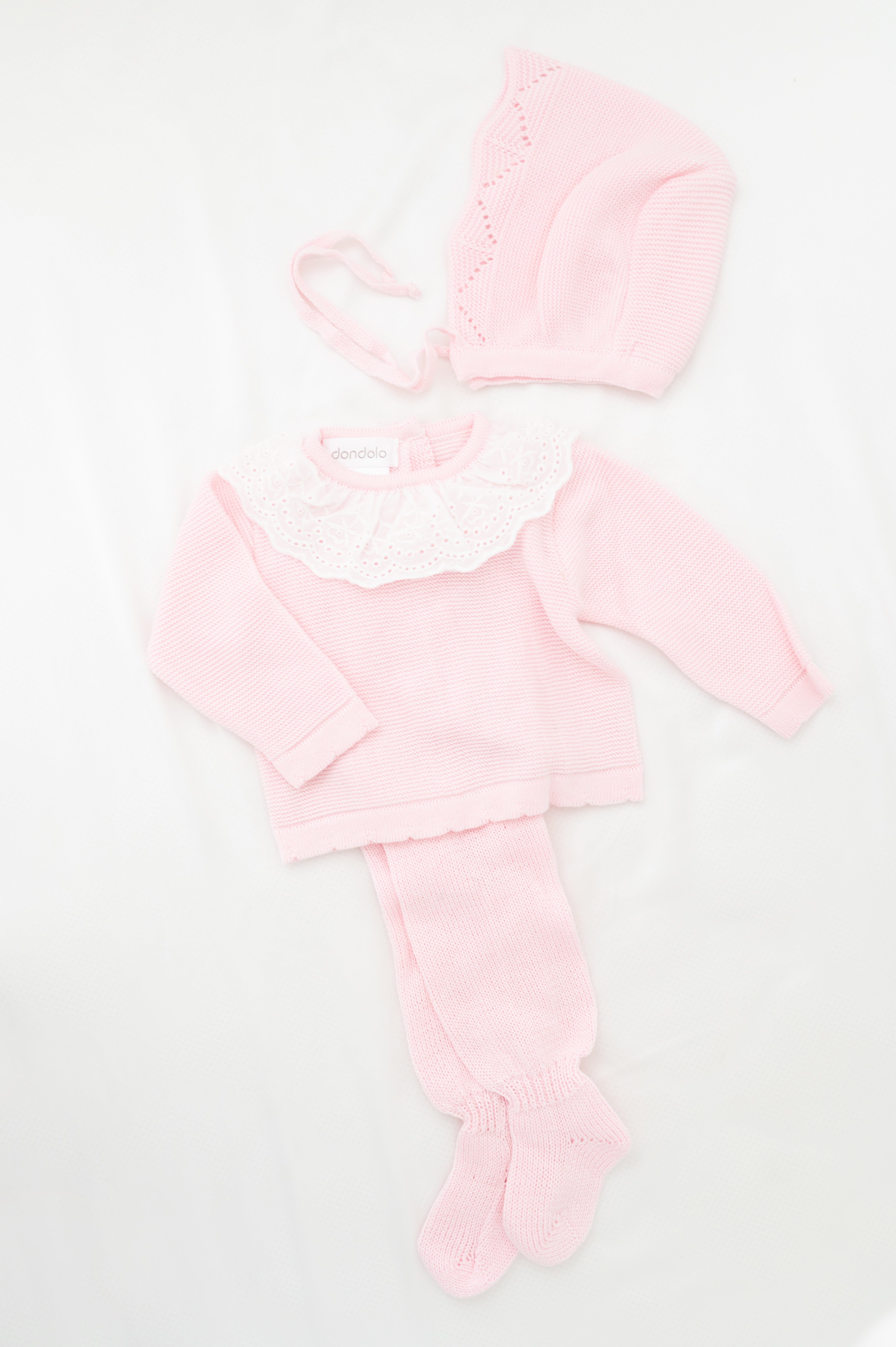 Knit Baby Sweater & Stockings Set