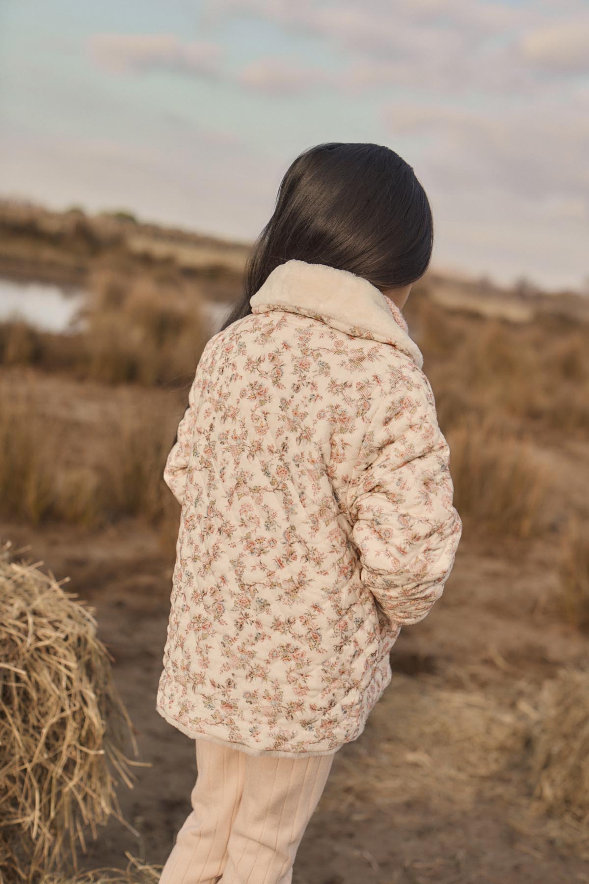 Dalila Reversible Coat in Cream Carnation Vale