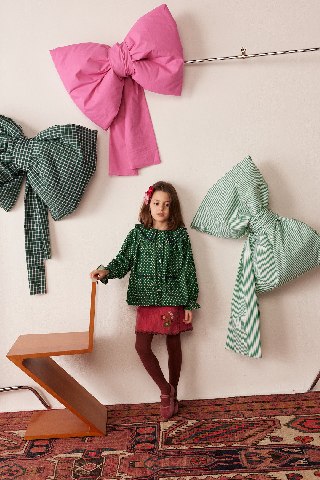 Flo Blouse in Mint Dots