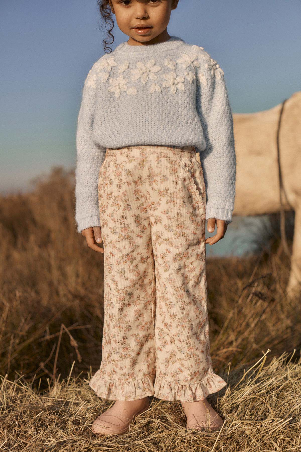 Florali Pants in Cream Carnation Vale