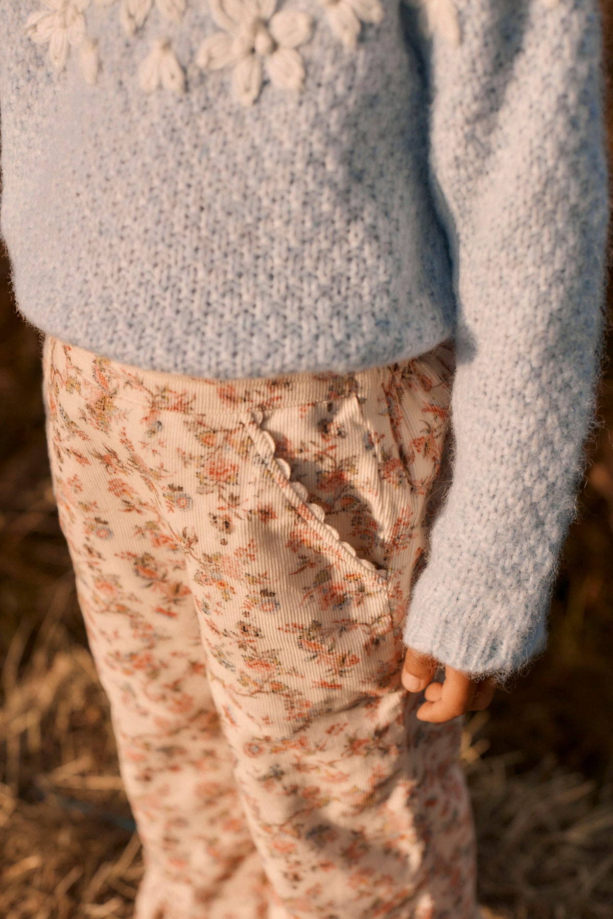 Florali Pants in Cream Carnation Vale
