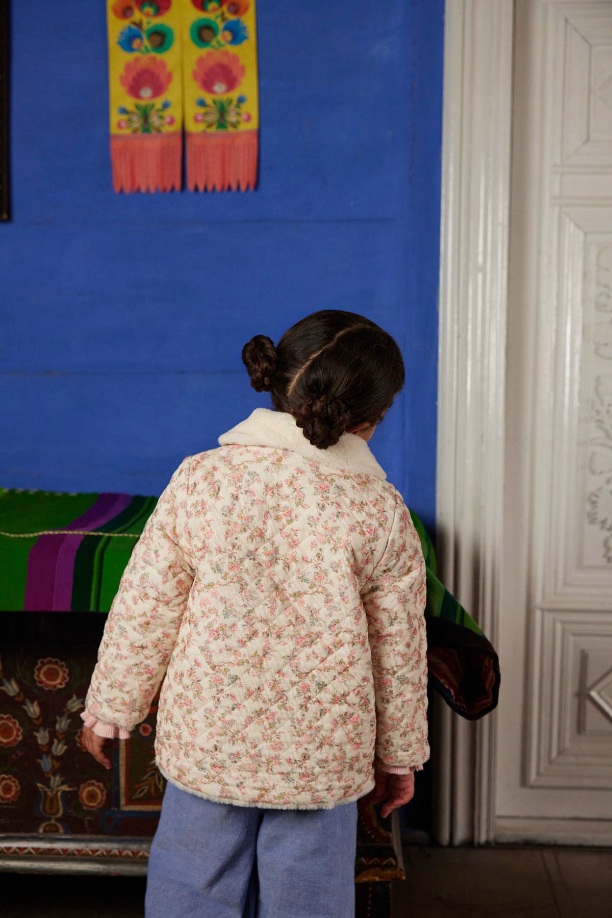 Dalila Reversible Coat in Cream Carnation Vale