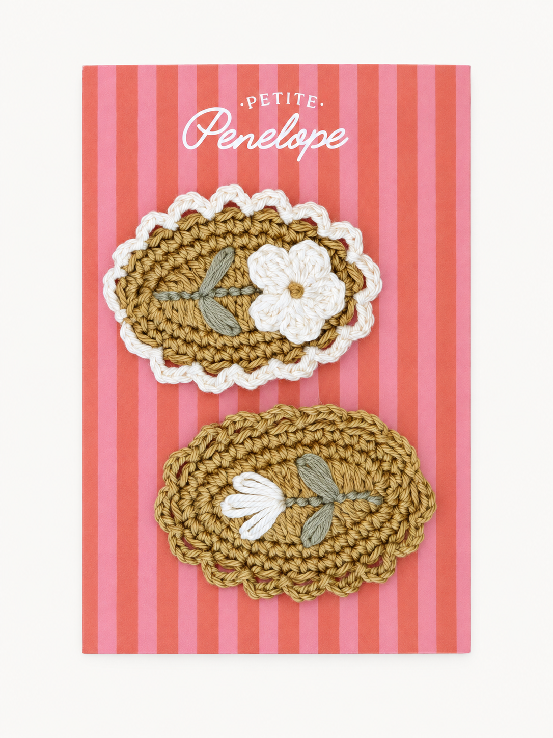 Marigold Meadow – Golden Floral Crochet Hair Clip Set