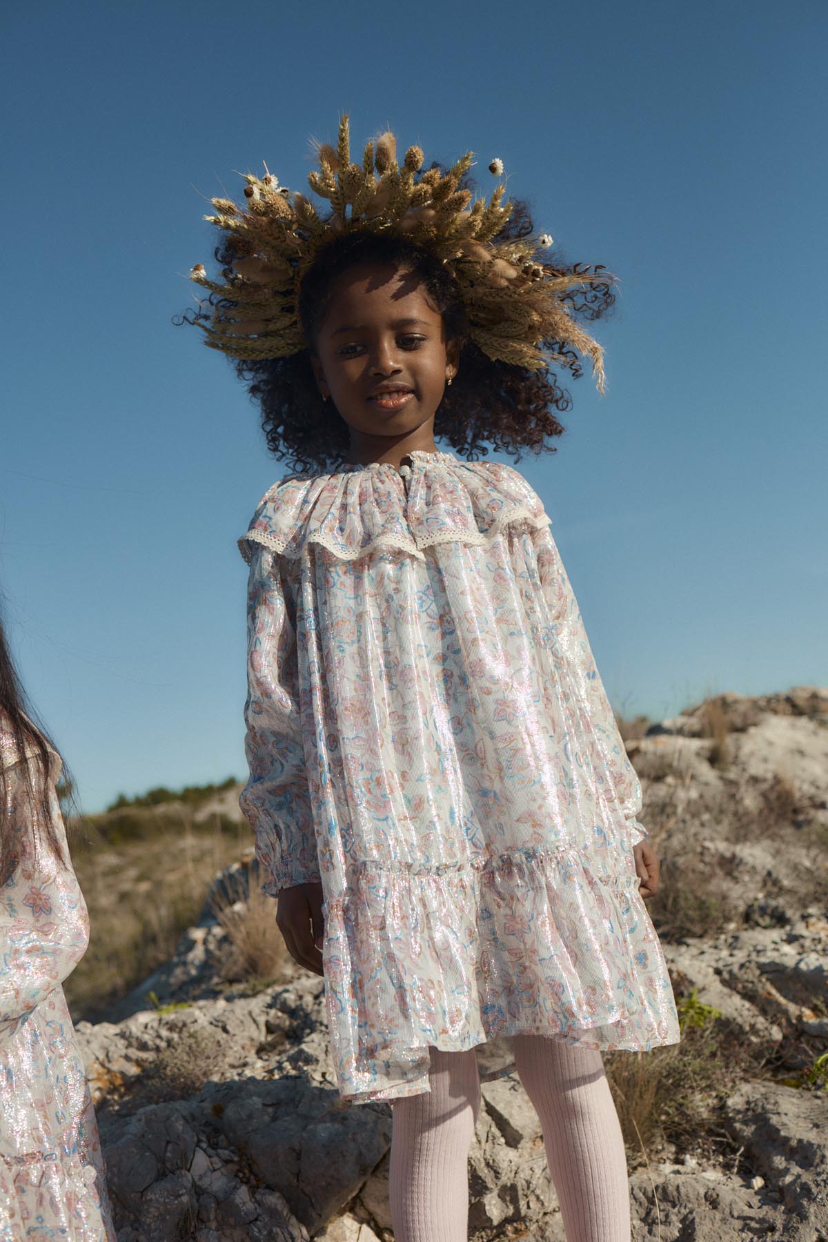Izabena Dress in Cream Musk Mallow