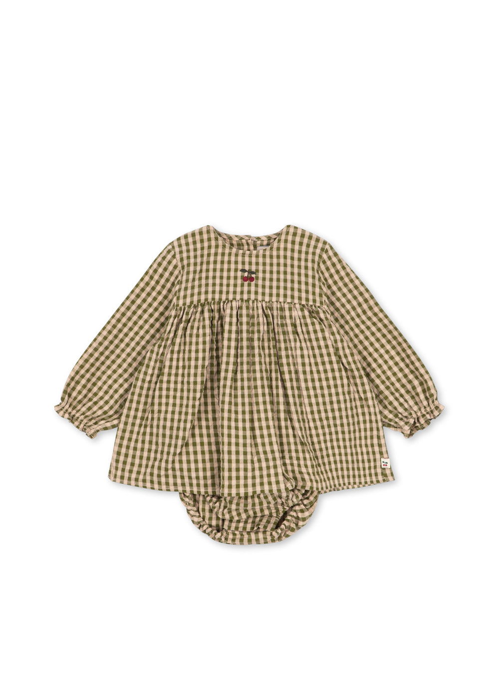 Kim Baby Romper in Avocado Check