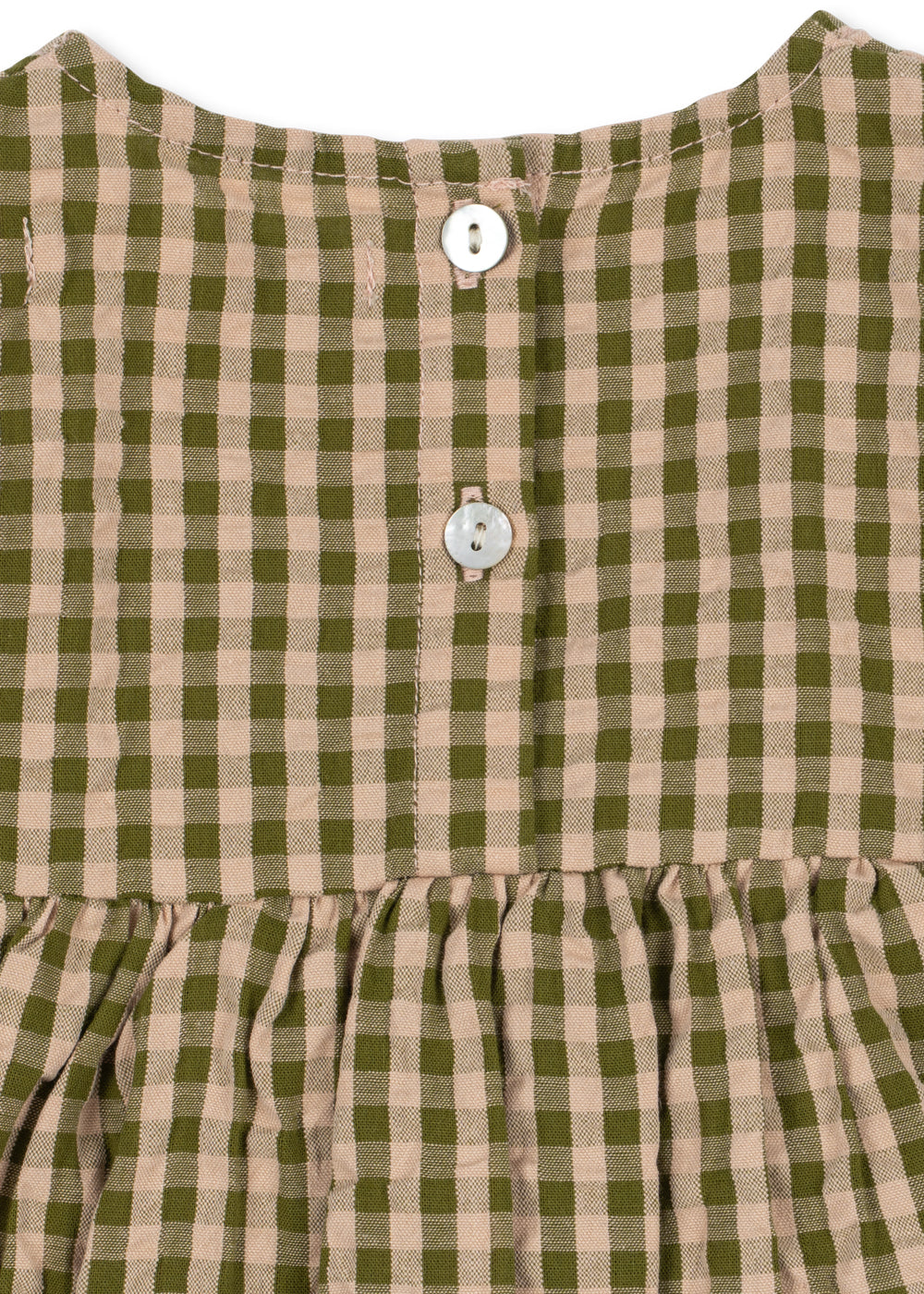 Kim Baby Romper in Avocado Check