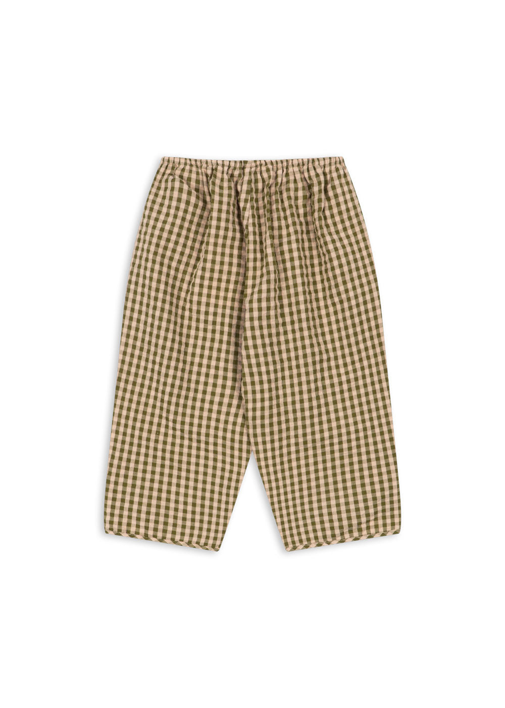 Kim Slit Pants in Avocado Check