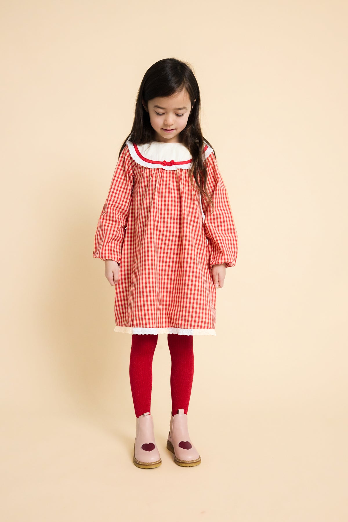 Lucia Dress in Poppy Red Gingham