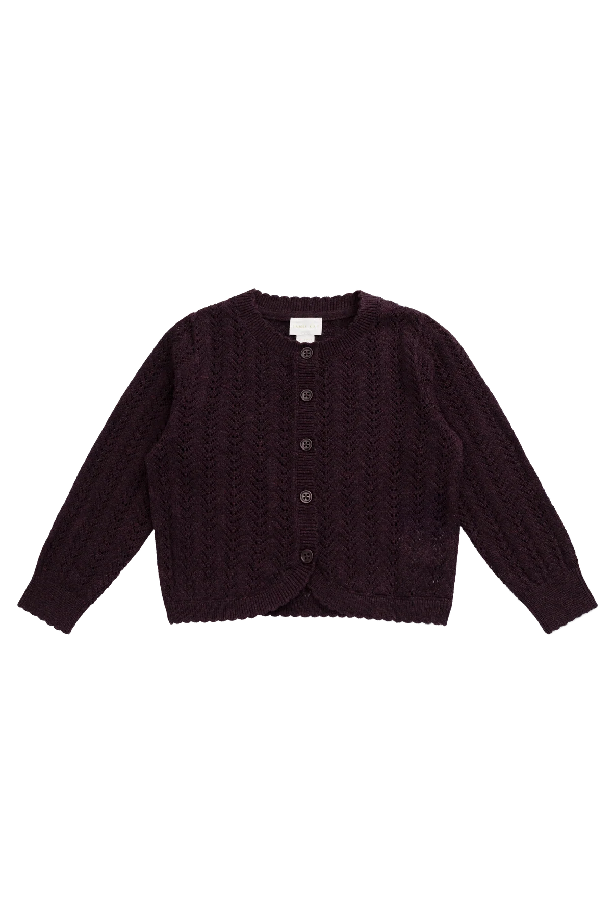 Maxine Knitted Cardigan in Blackcurrant
