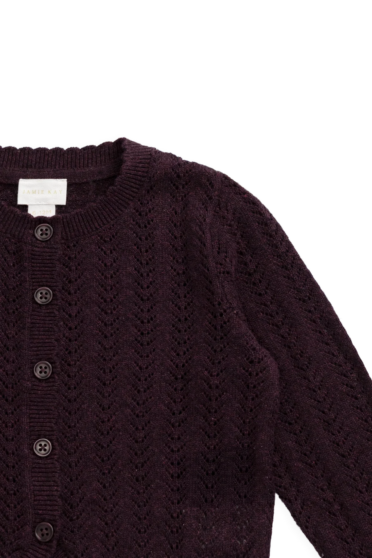 Maxine Knitted Cardigan in Blackcurrant
