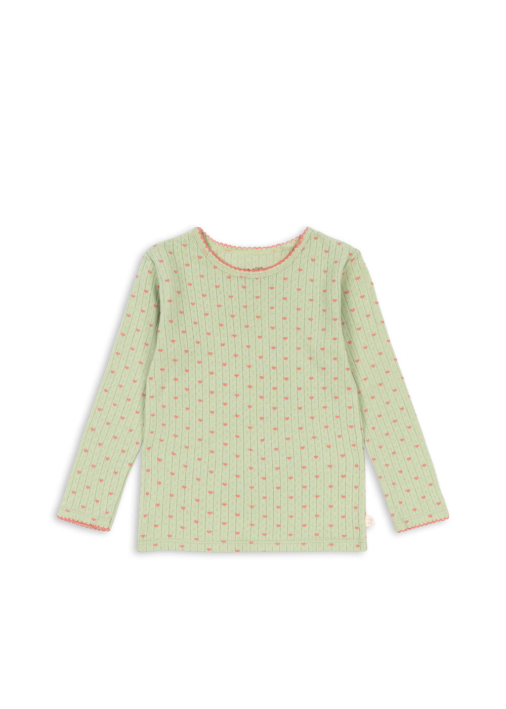 Minnie Pointelle Top in Coeur Lint