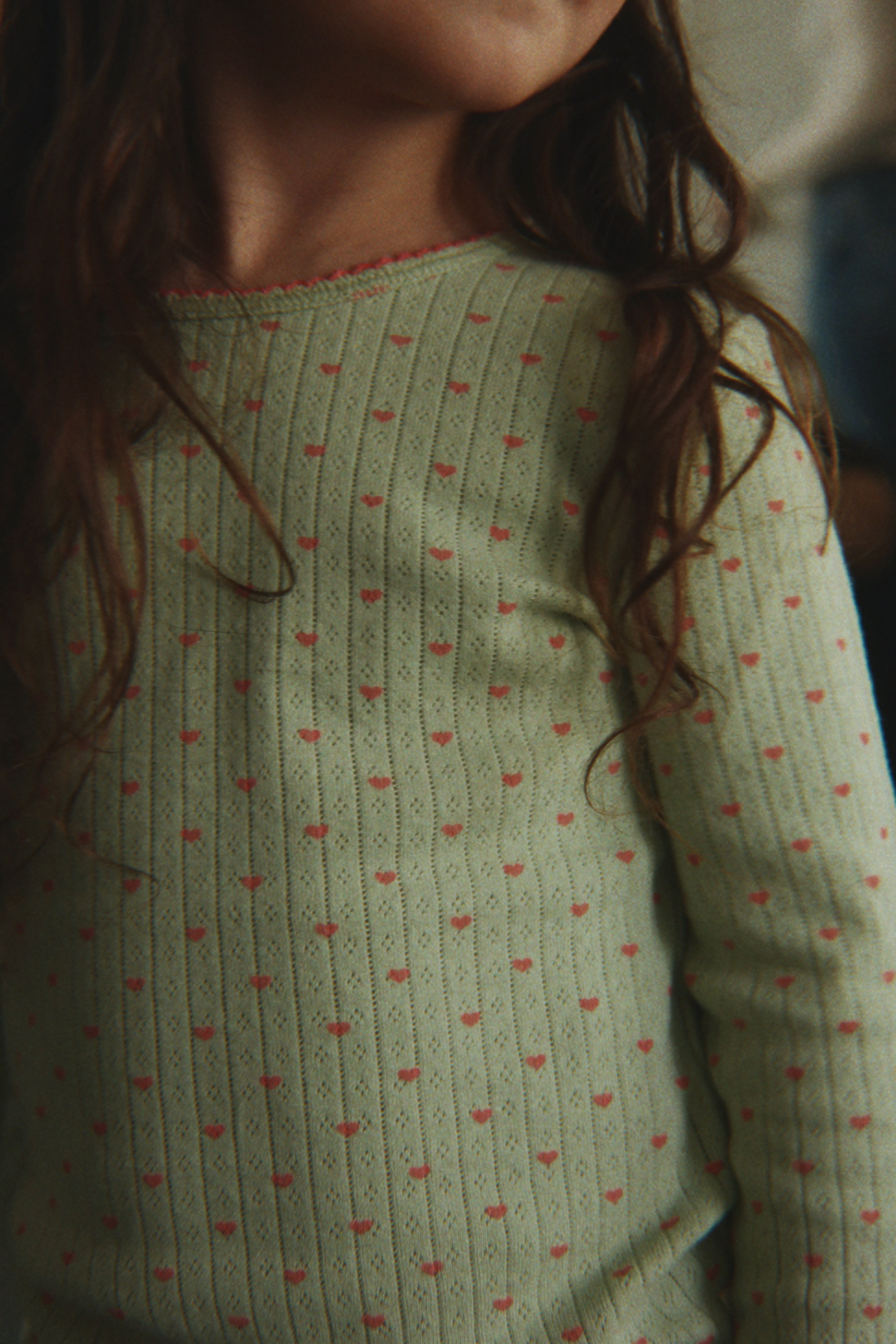 Minnie Pointelle Top in Coeur Lint