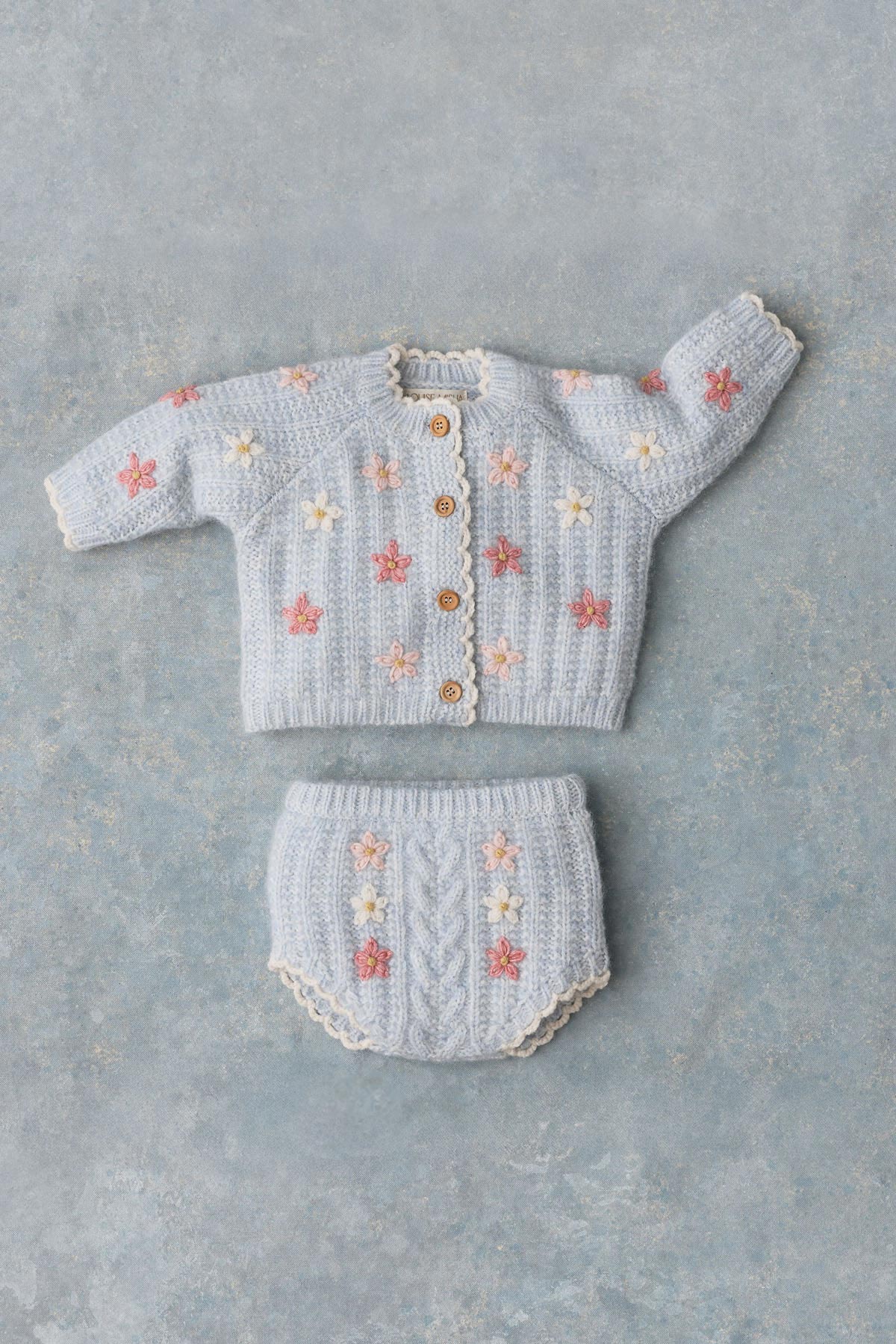 Mony Baby Top and Bottom Set in Cloud