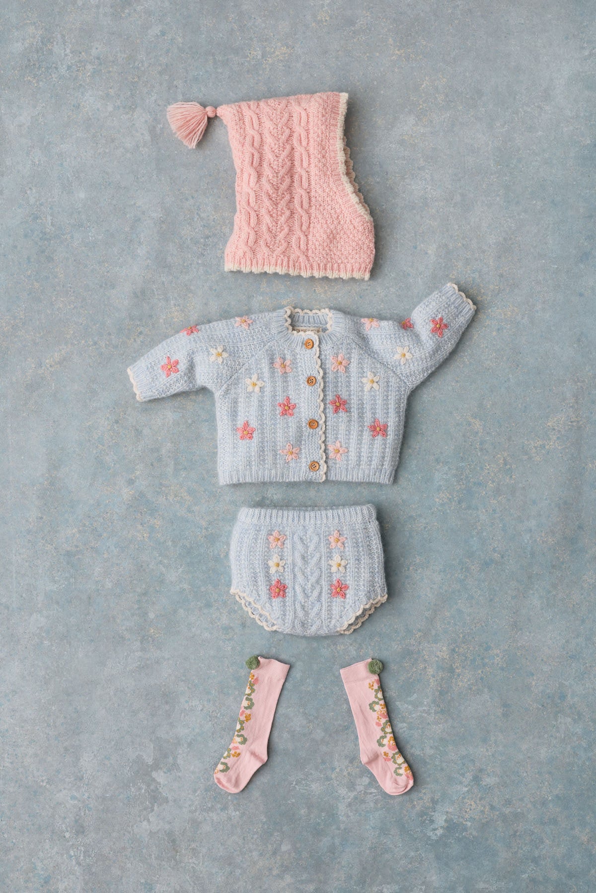 Mony Baby Top and Bottom Set in Cloud