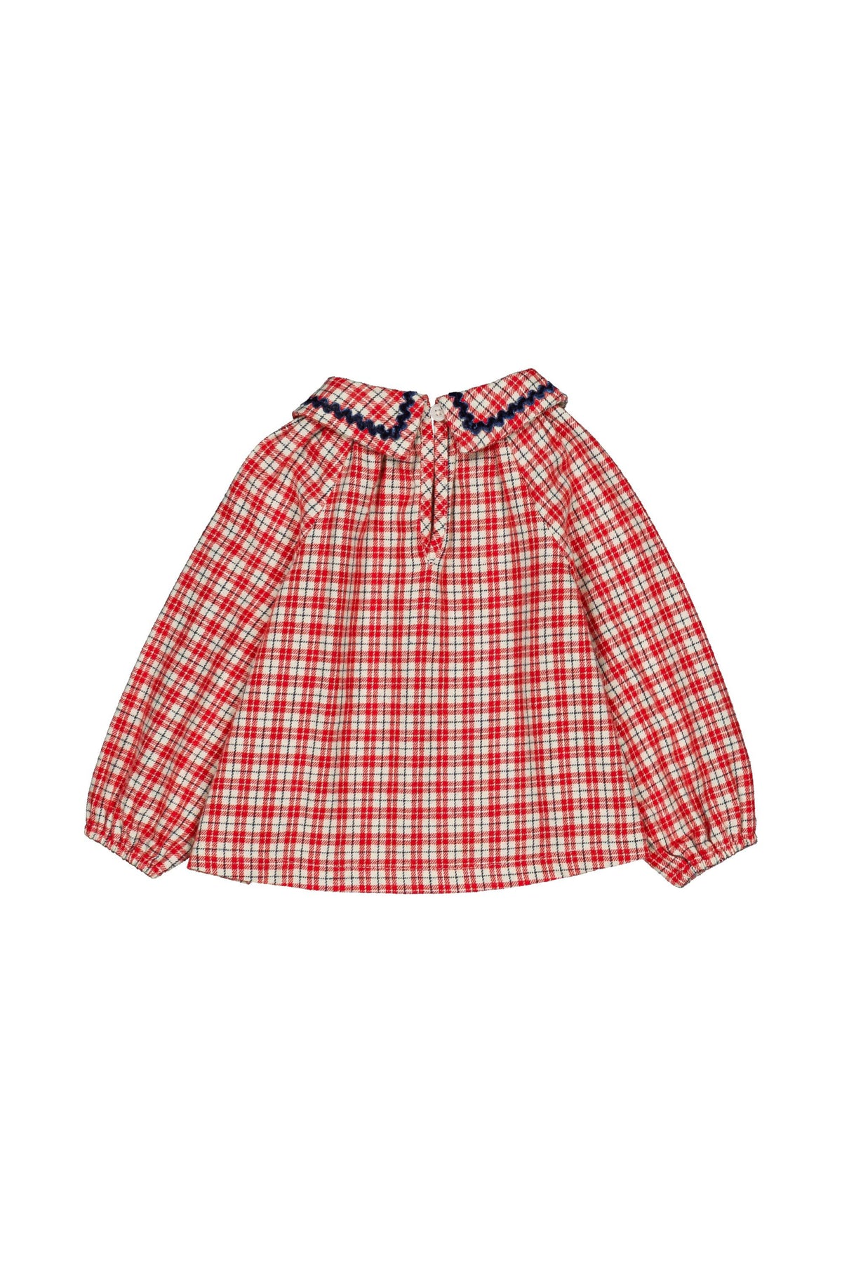 Paloma Baby Blouse in Check Christmas