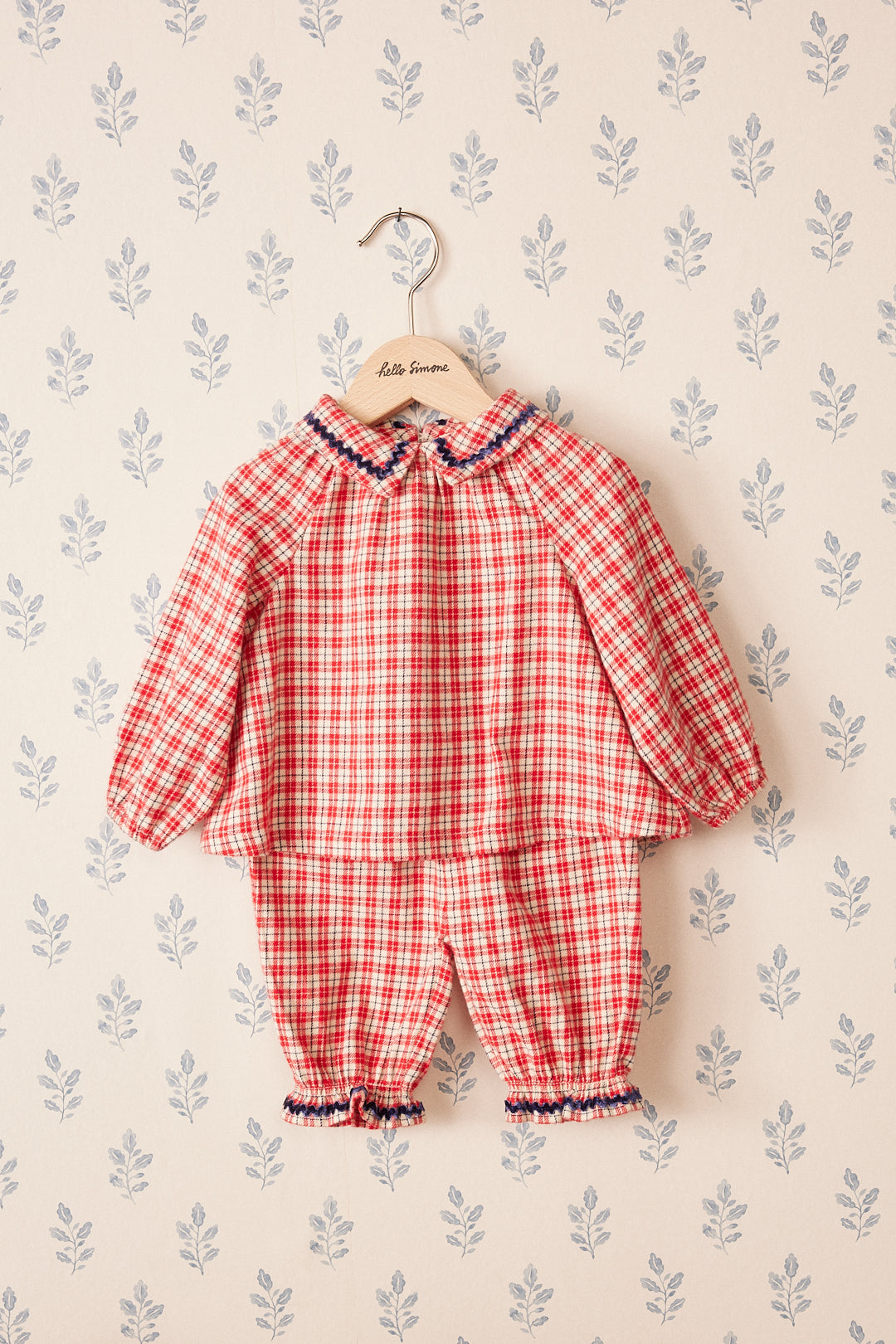 Paloma Baby Blouse in Check Christmas