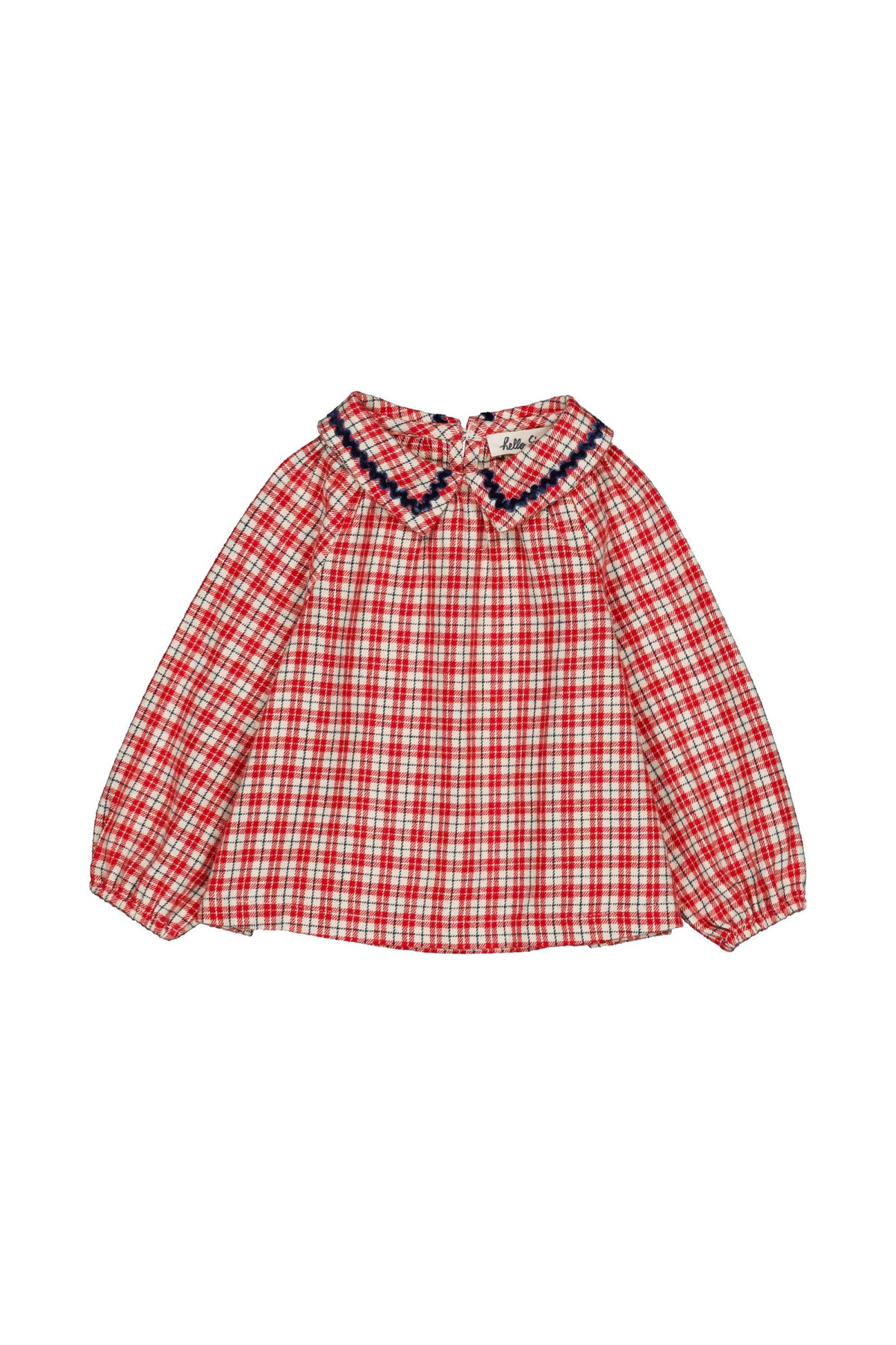 Paloma Baby Blouse in Check Christmas