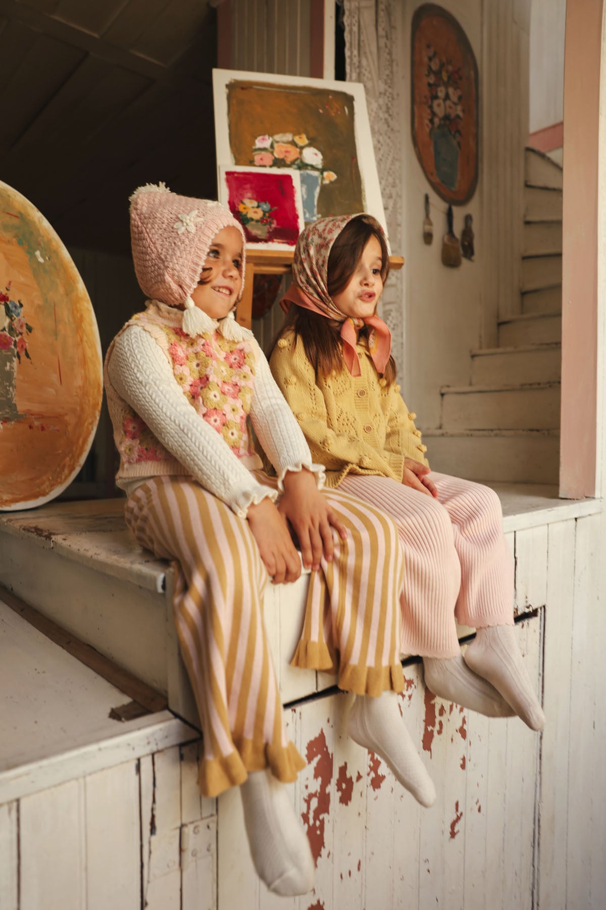 Salia Pants in Honey Blush Stripes