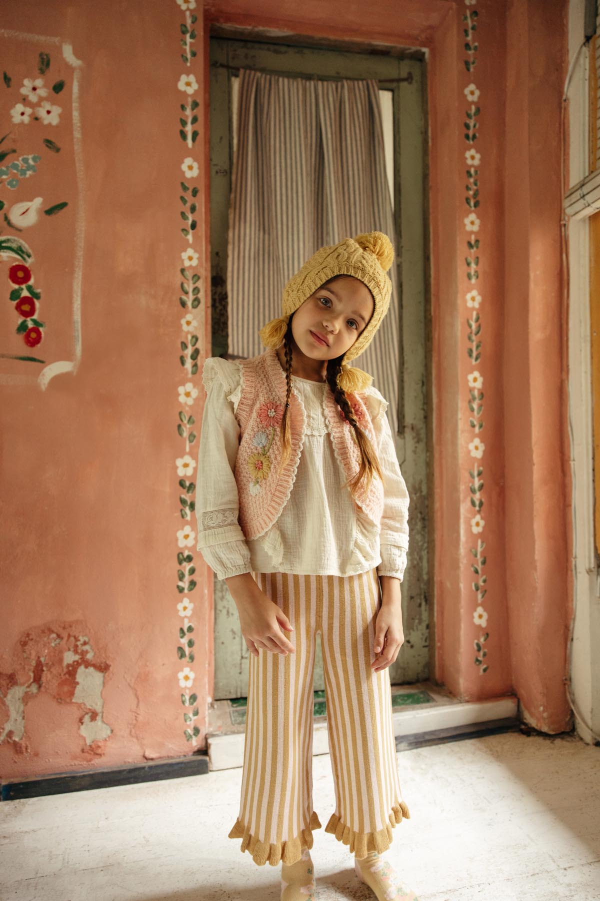 Salia Pants in Honey Blush Stripes