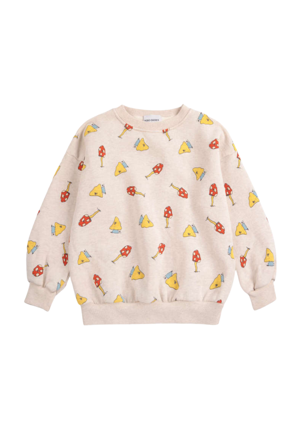 Mush Monster Duo All-Over Sweatshirt in Offwhite