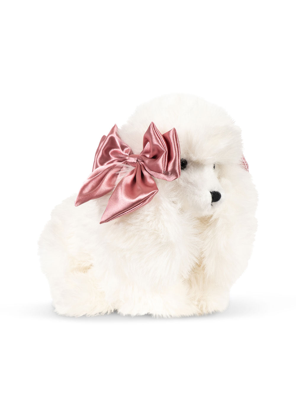 Spitz Puppy Toy with Pink Bows