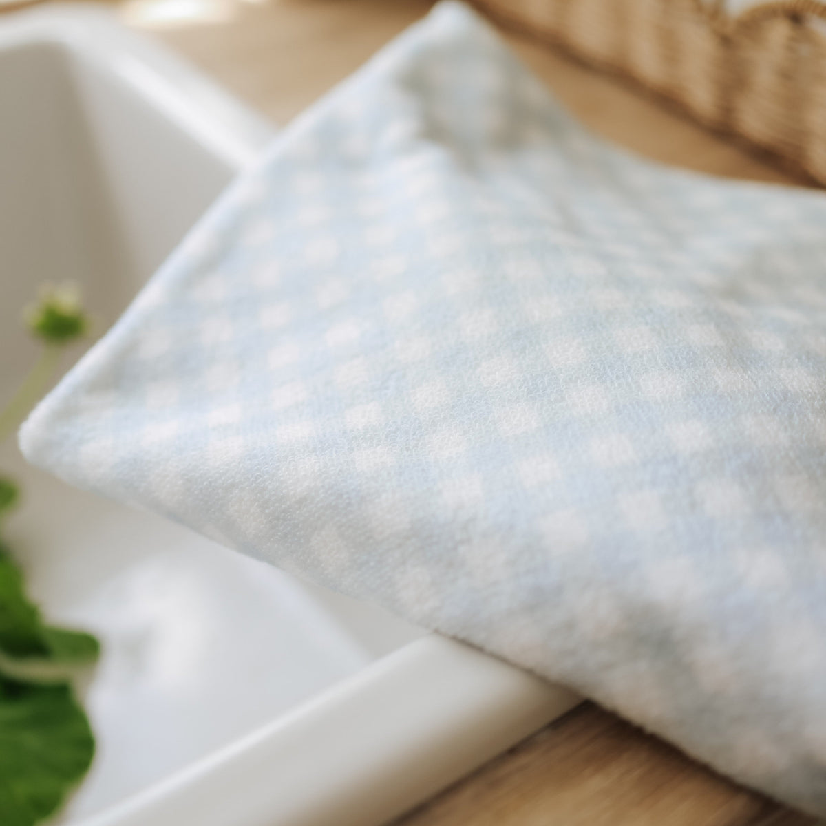 Picnic Gingham Bathrobe - Blue