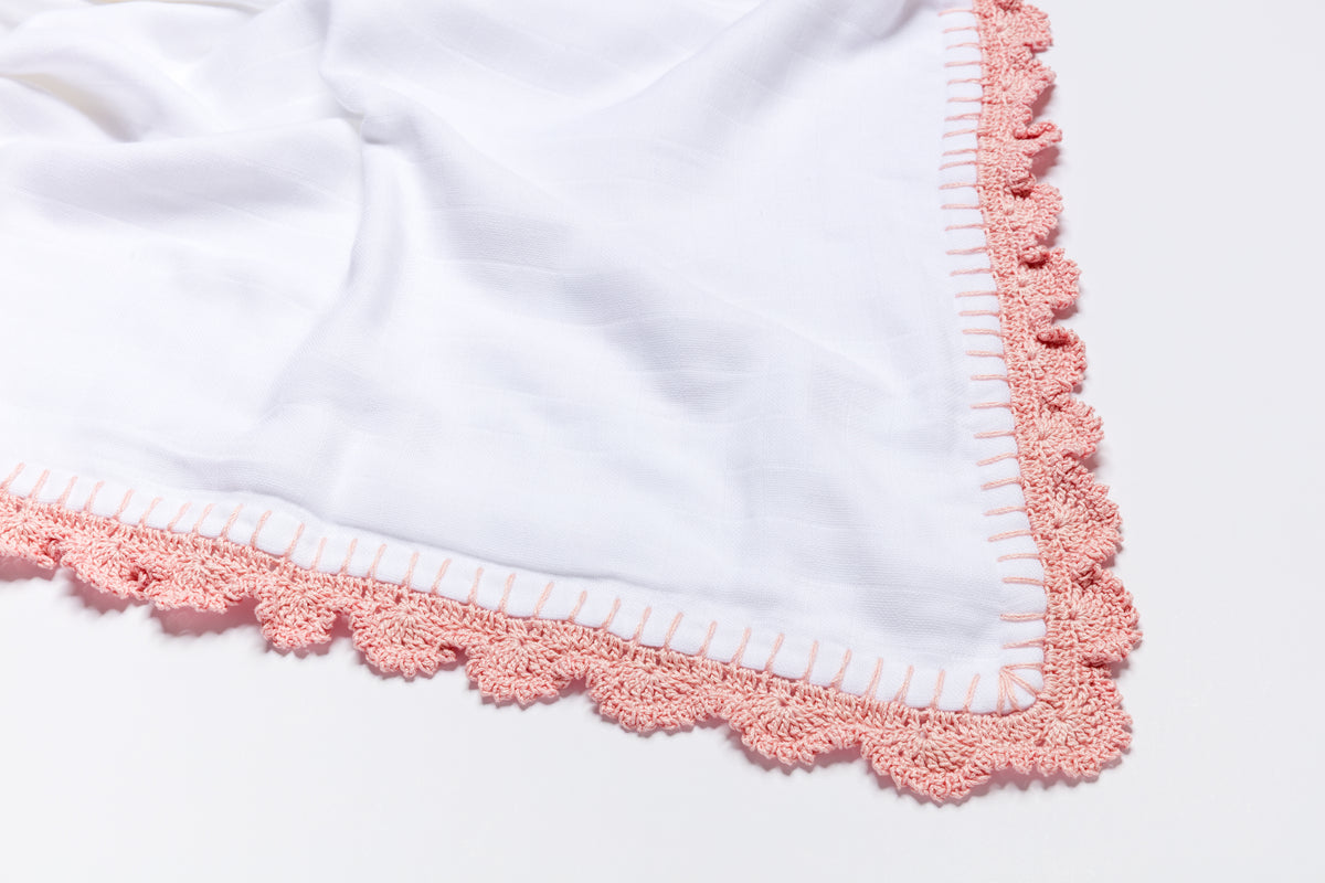 Triple Swaddle Blanket in Cotton Candy
