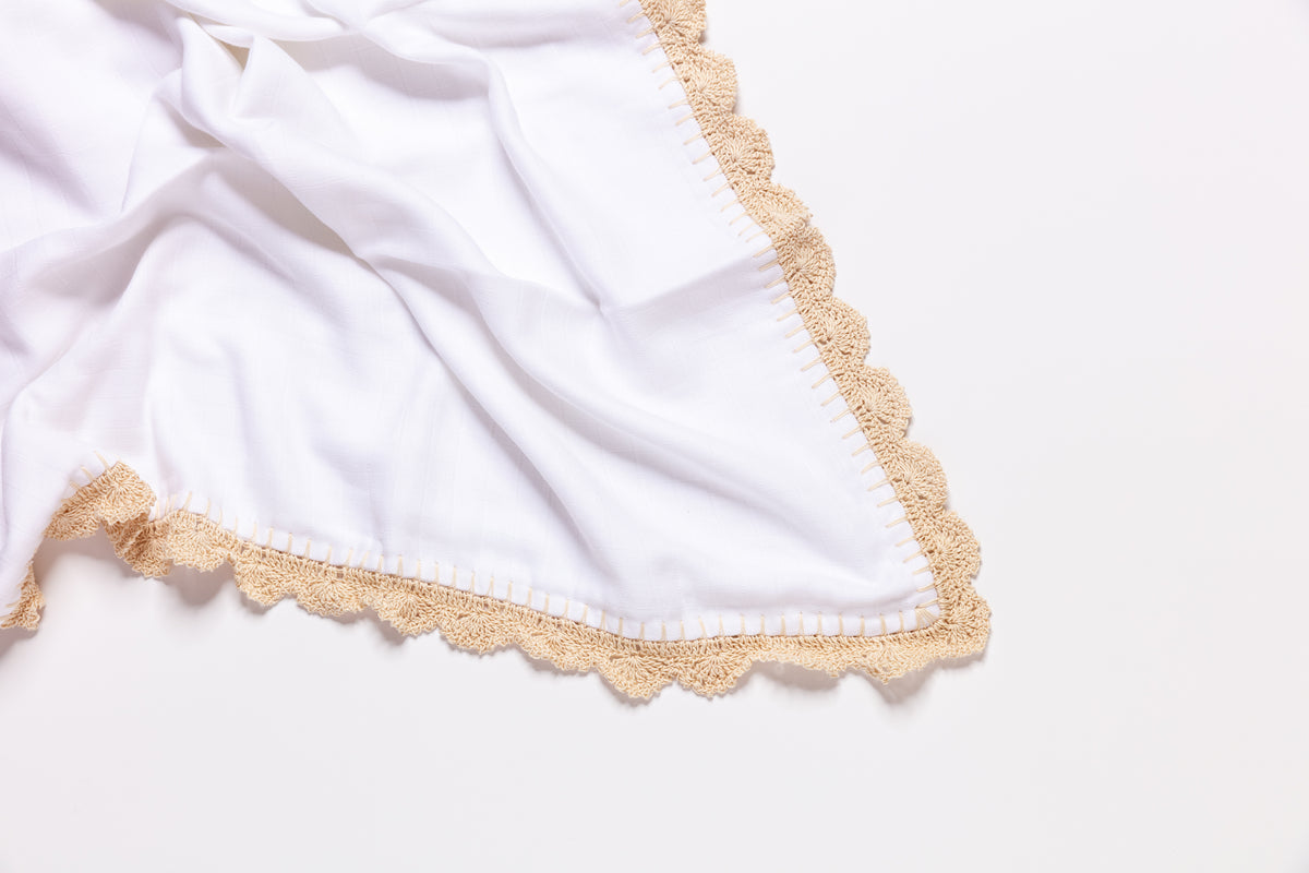 Triple Swaddle Blanket in Beige