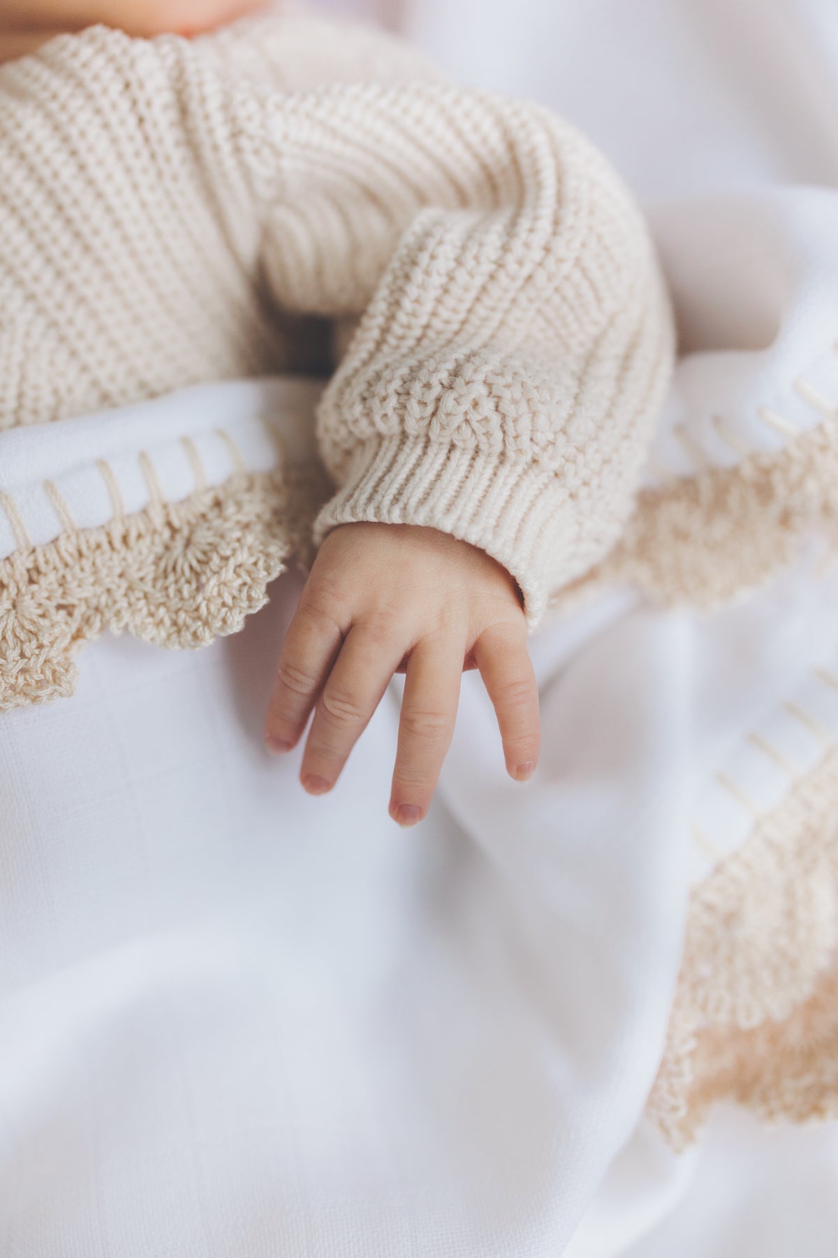 Triple Swaddle Blanket in Beige