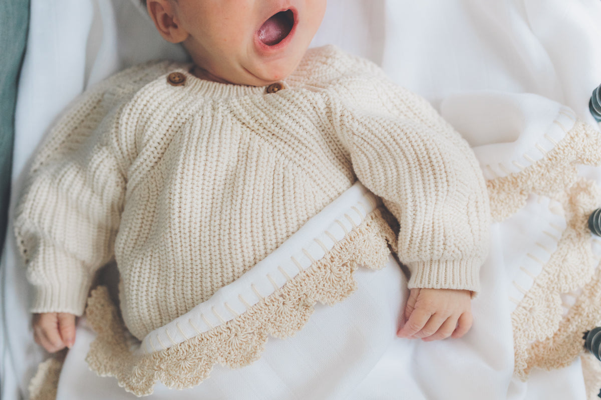 Triple Swaddle Blanket in Beige