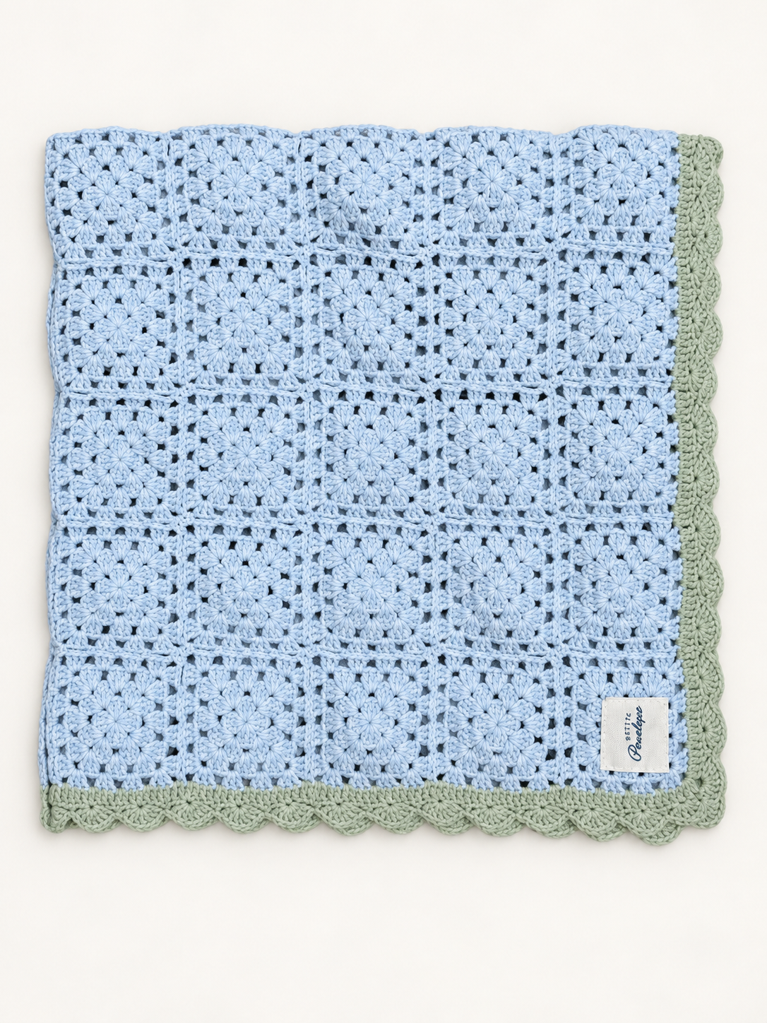 Bluebell Garden – Blue Crochet Baby Blanket