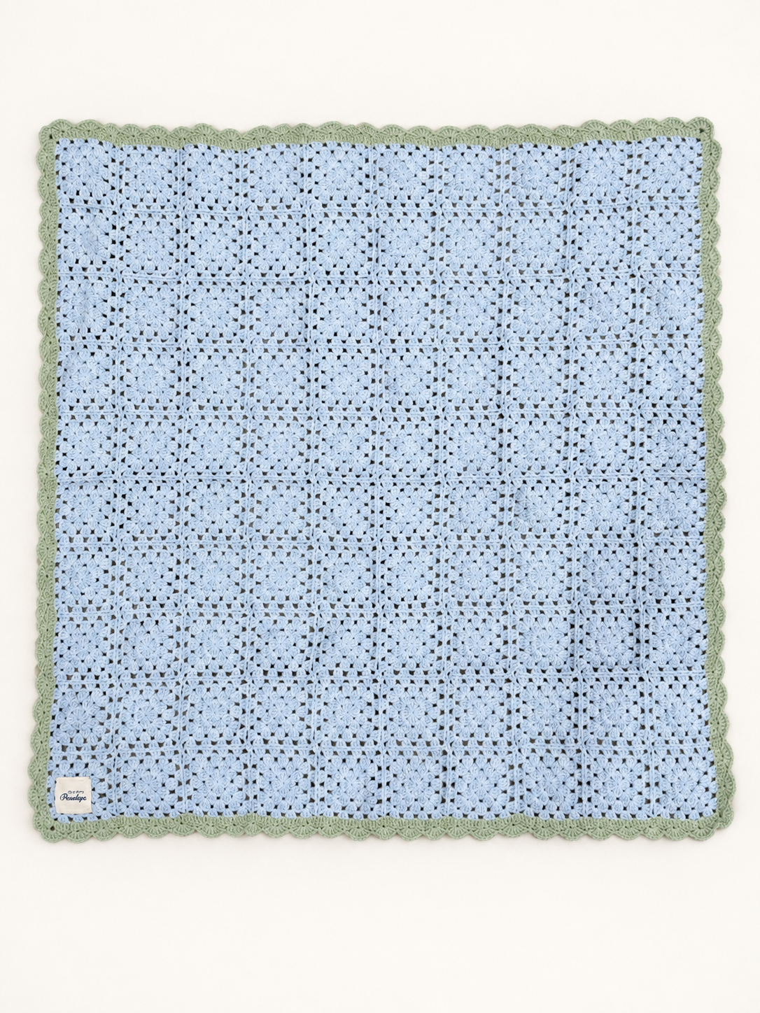 Bluebell Garden – Blue Crochet Baby Blanket