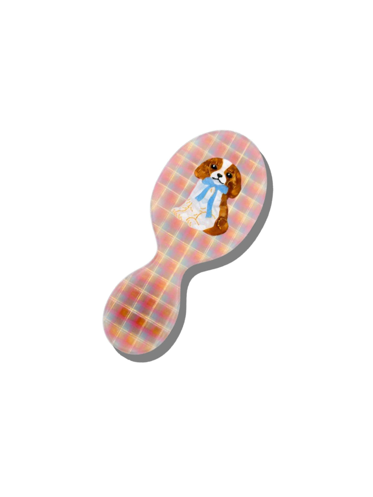 Hand-painted King Charles Puppy Mini Hairbrush