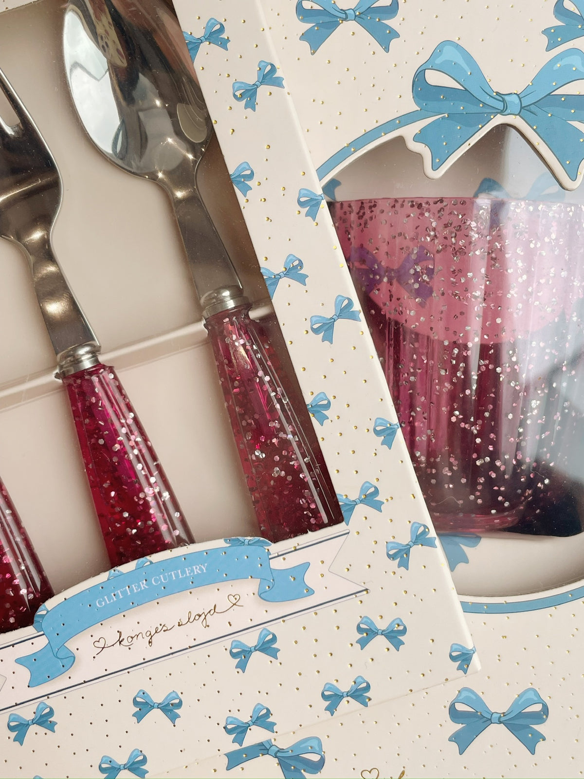 Glitter Cutlery Set in Sparkling Sangria