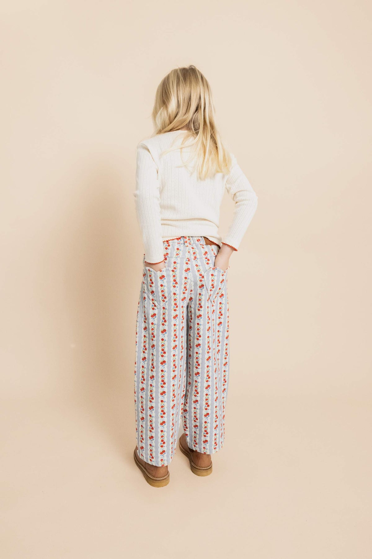 Aria Denim Jeans in Floral Blue Air Rose