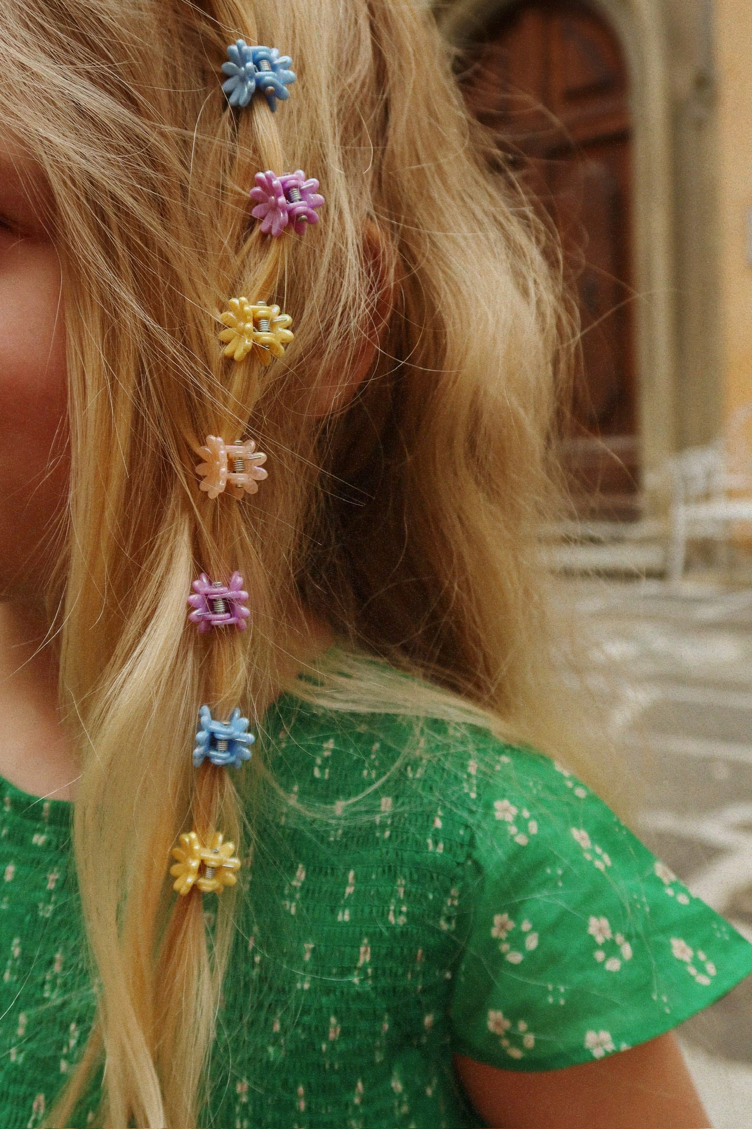 10 Pack Mini Flower Hair Clips