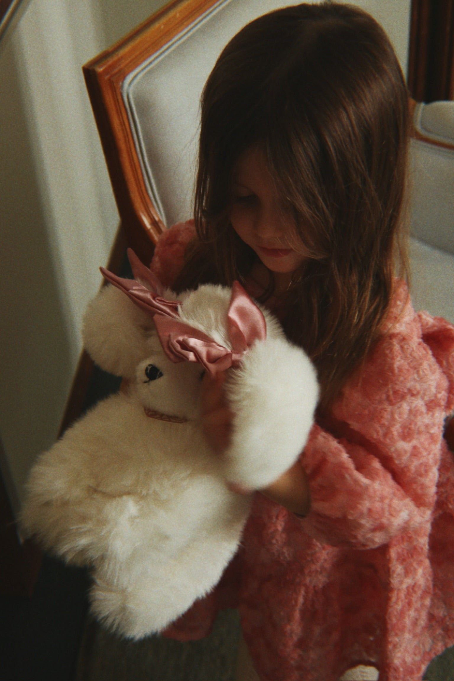 Spitz Puppy Toy with Pink Bows