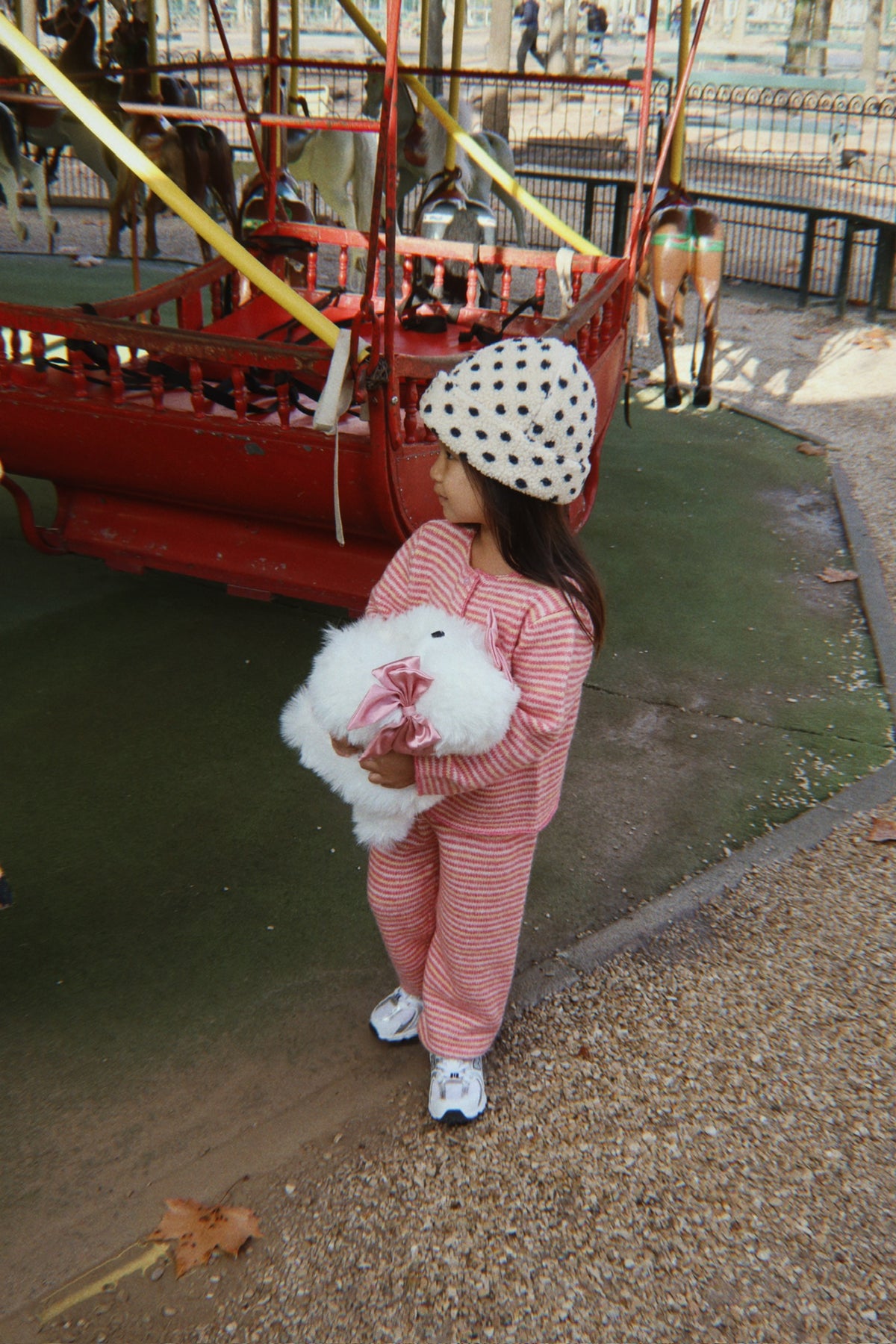 Spitz Puppy Toy with Pink Bows