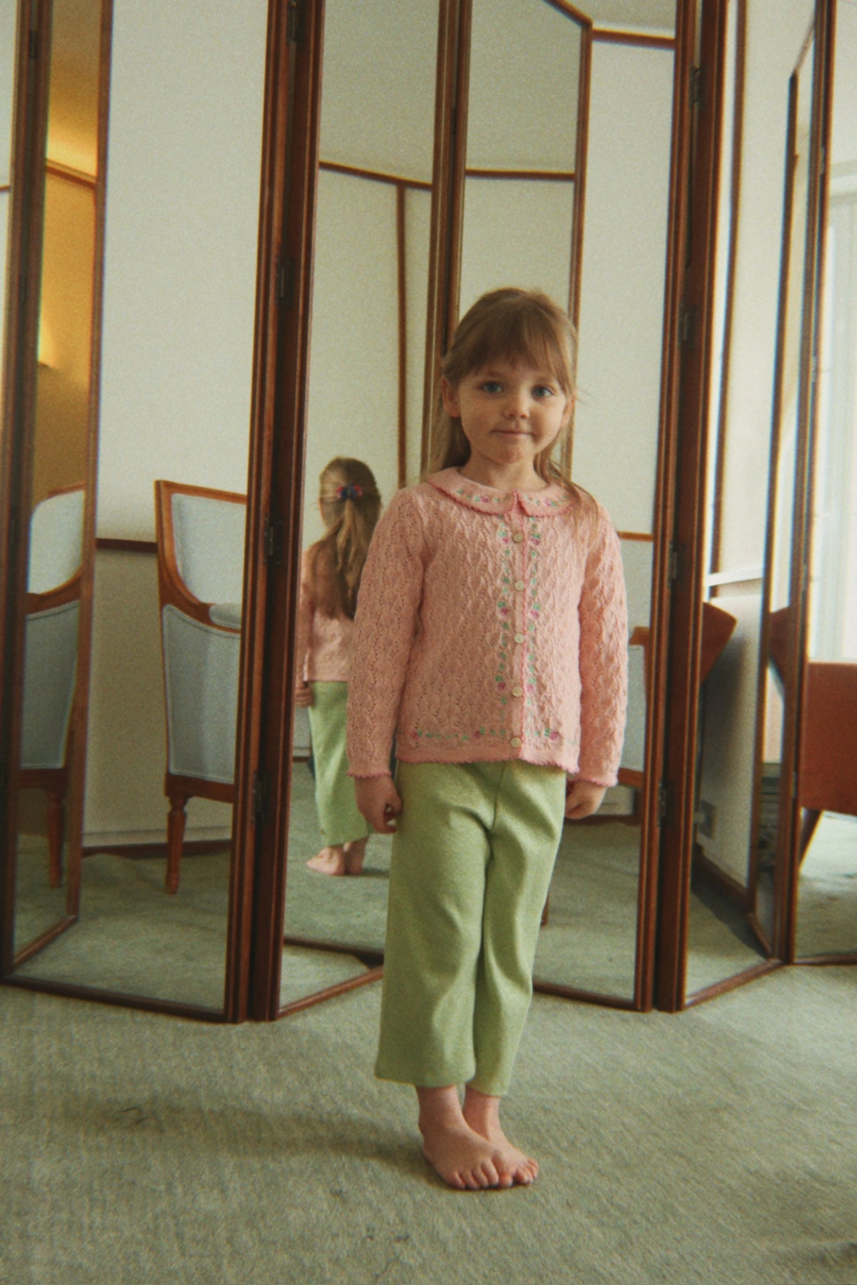 Roli Flared Pants in Leek Green