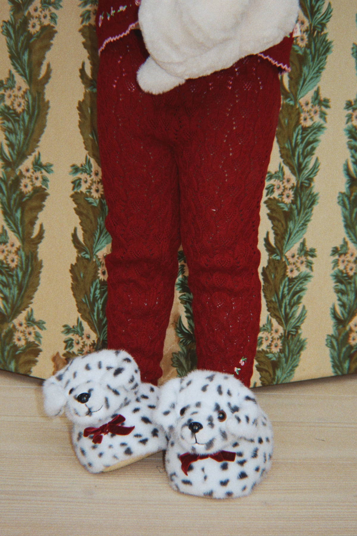Dalmatian Footie Slippers