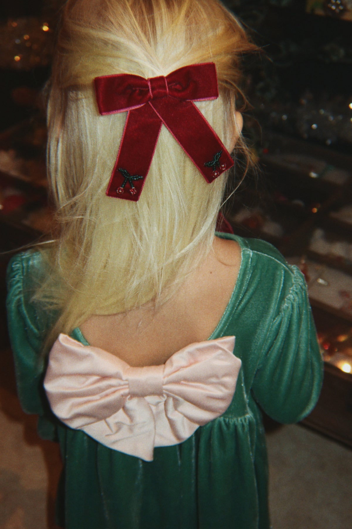 2 Pack Juliette Bow Hair Clip in Rio Red