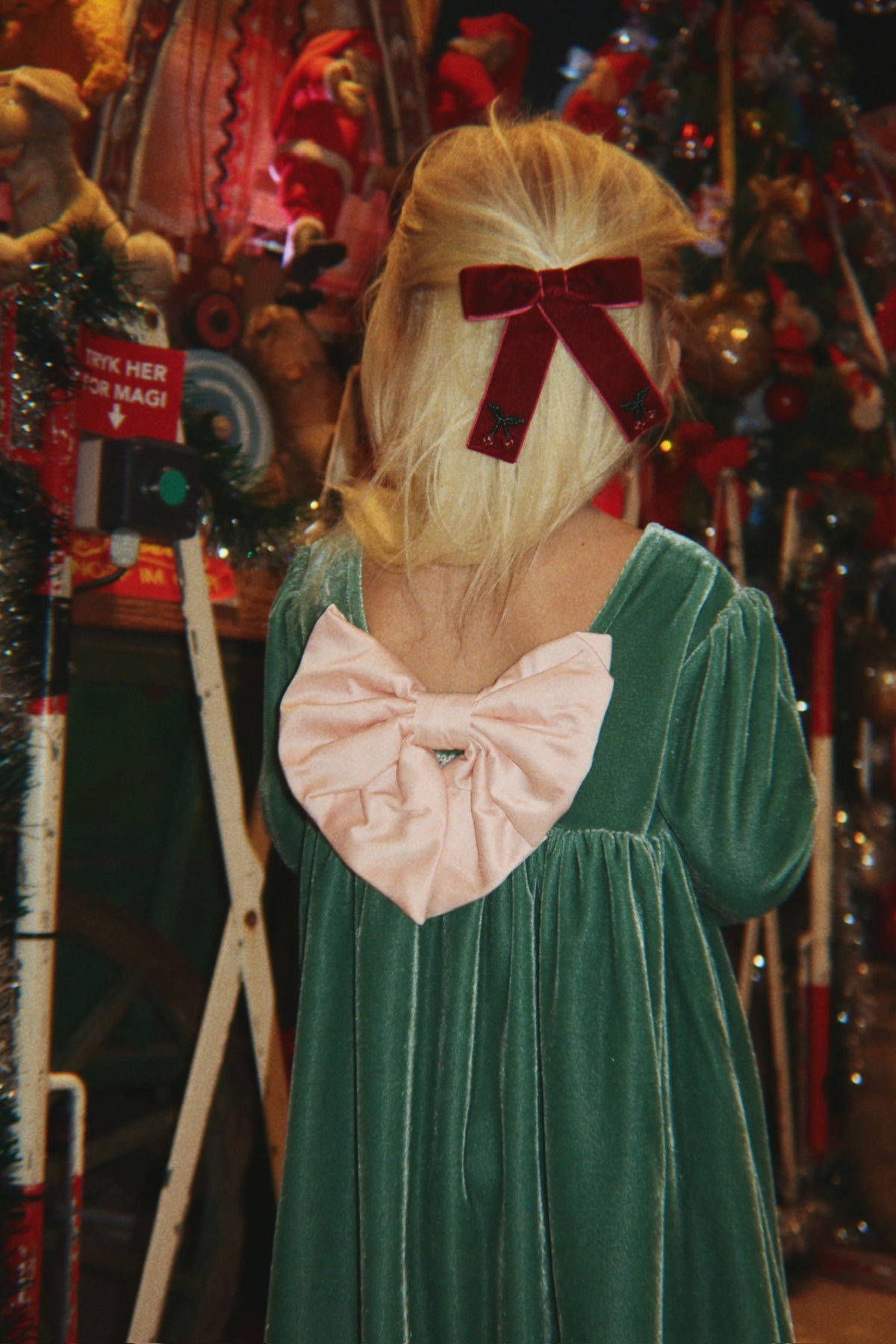 Gia Bow Dress in Fir