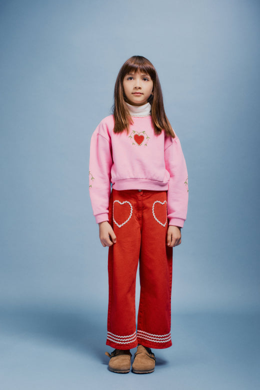 Maya Pants in Denim Zigzag
