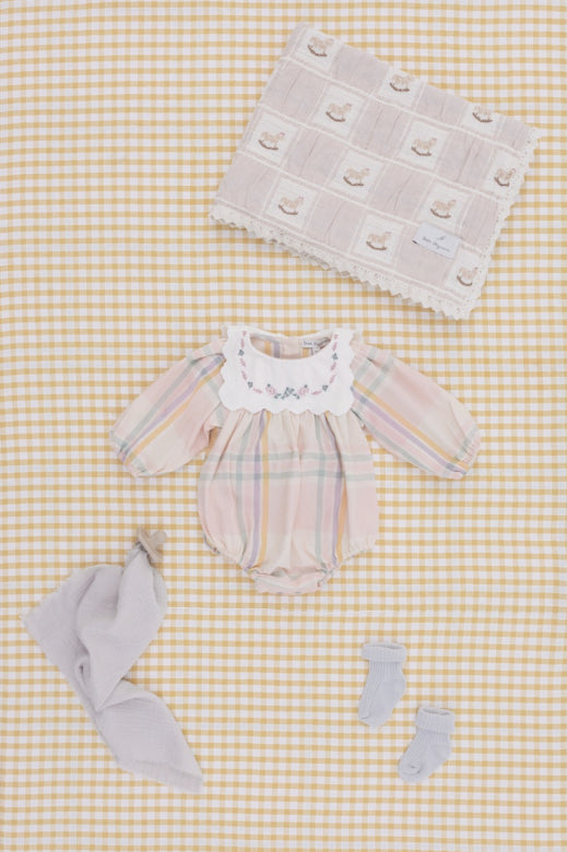 Lucy Romper in Autumn Check